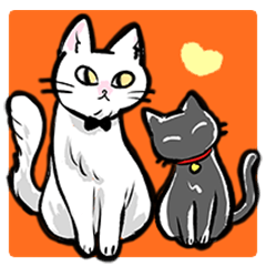 [LINEスタンプ] 白黒CATS