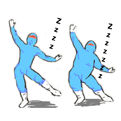 [LINEスタンプ] クリーンを着た眠気に勝てない工場作業員