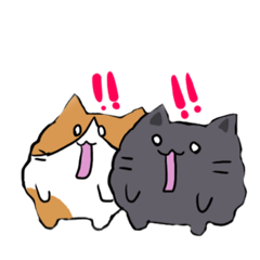 [LINEスタンプ] にゃんにゃんおはぎ
