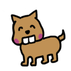 [LINEスタンプ] 出歯犬