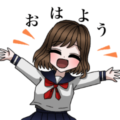 [LINEスタンプ] 使いやすい女の子達