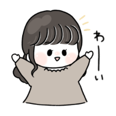 [LINEスタンプ] もぐゆるガール