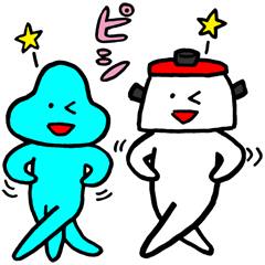 [LINEスタンプ] 【ほのぼの漫画】ナベちゃんとクラゲちゃん