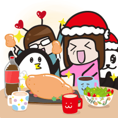 [LINEスタンプ] ウェンディとカレン - クリスマス