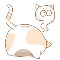 [LINEスタンプ] でっかいめのどうぶつたち