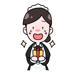 [LINEスタンプ] がんばれメイドさん！