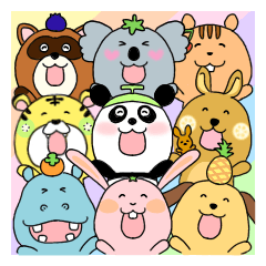 [LINEスタンプ] かわいいフルーツアニマルちゃん