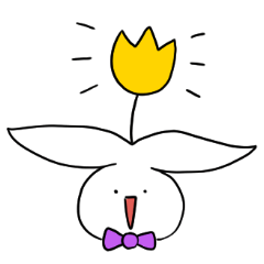 [LINEスタンプ] お花畑うさぎ