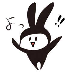 [LINEスタンプ] 黒いタイツうさぎのスタンプ