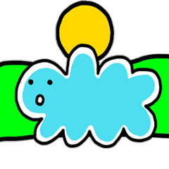 [LINEスタンプ] かわいい雲」ぐるみ」