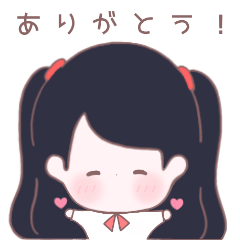 [LINEスタンプ] ハーフツインのおんなの子！