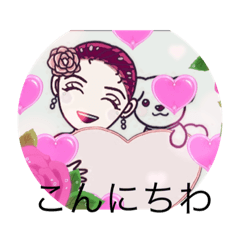 [LINEスタンプ] かわいいバレエリーナと犬