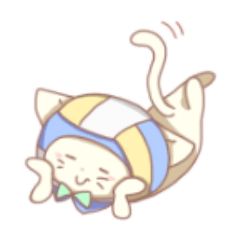 [LINEスタンプ] バレーねこ ニケ