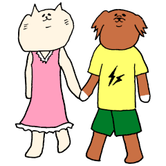 [LINEスタンプ] キャロラインとぐんて君