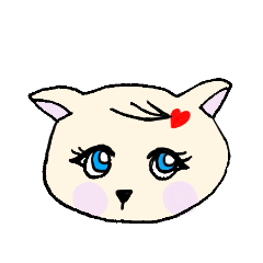 [LINEスタンプ] ヘアピンねこ    ハート編1