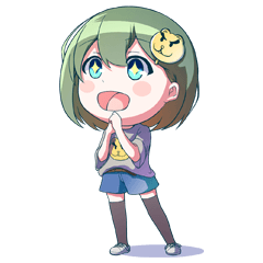 [LINEスタンプ] クマ好き女の子①