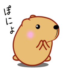 [LINEスタンプ] もふもふ動くきゃぴばら2