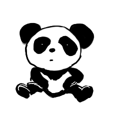 [LINEスタンプ] モノクロぱんだ
