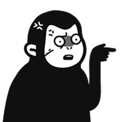 [LINEスタンプ] 怒っている猿