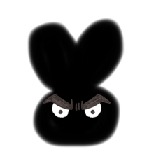 [LINEスタンプ] なぜかくせになる黒ウサギスタンプ