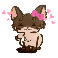 [LINEスタンプ] イラスト風 チワワ