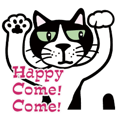 [LINEスタンプ] はちわれ看板猫のコタ君・ぽーちゃん
