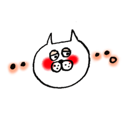 [LINEスタンプ] 顔にゃんこ