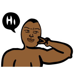 [LINEスタンプ] ハロー黒人-
