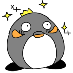 [LINEスタンプ] ゆるい王様ペンギン