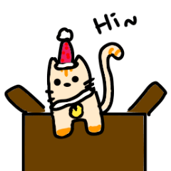 [LINEスタンプ] オレンジキャット-クリスマスデイリー