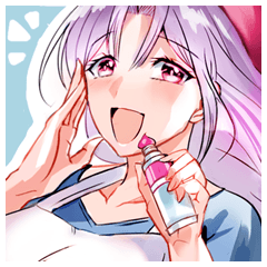 [LINEスタンプ] 画材屋のお姉さん【日常会話漫画スタンプ】