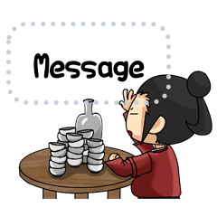 [LINEスタンプ] Message Sticker NongJomyut Ver.JP