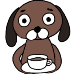 [LINEスタンプ] 動く犬のブラウン2D