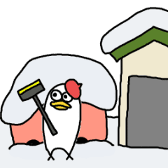[LINEスタンプ] 可愛い冬・豪雪用スタンプ いつものトリ