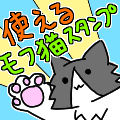 [LINEスタンプ] 使える モフ猫スタンプ！