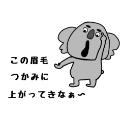 [LINEスタンプ] 極太眉毛のコアラ