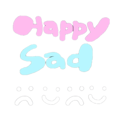 [LINEスタンプ] happy sadな気分