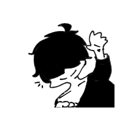 [LINEスタンプ] 黒崎産の目隠れ男性《2》