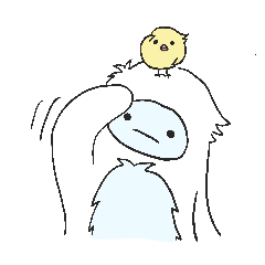 [LINEスタンプ] やまの妖精.イエティさん