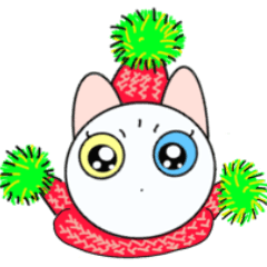 [LINEスタンプ] 白ねこぽんちゃん年末年始(ぽんぽん邸)