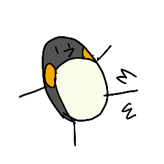 [LINEスタンプ] 動く ざつペンギン
