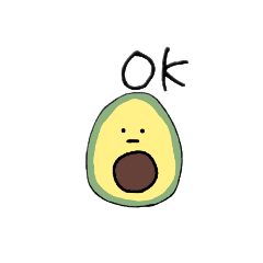 [LINEスタンプ] 無表情アボカドちゃんのスタンプ