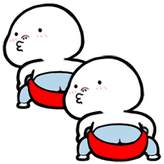 [LINEスタンプ] 赤いパンツの奴ら（台詞なし）