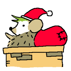 [LINEスタンプ] ハリネズミのオンライのメリークリスマス