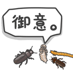 [LINEスタンプ] ゴミムシダマシ‼︎【武士語版】