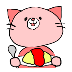 [LINEスタンプ] 家庭で使うピンクのねこ