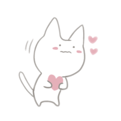 [LINEスタンプ] かわいくてゆるいしろねこ