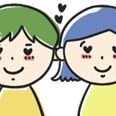 [LINEスタンプ] 男の子と女の子（ざ・しんぷる）