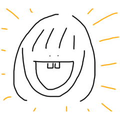 [LINEスタンプ] ひょうじょうかんじょうおんなのこ。