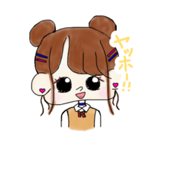 [LINEスタンプ] 女の子(と愉快な生き物)